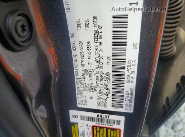5TFHW5F13JX701686 2018 TOYOTA TUNDRA Charcoal Շարժիչի բաժամունքի տեսք