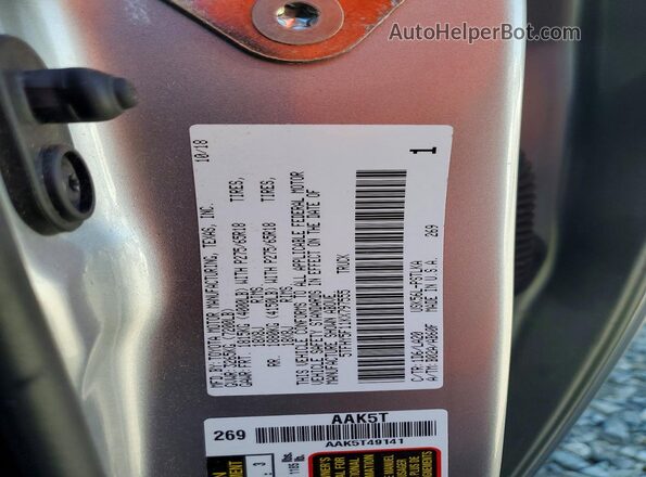 5TFHY5F11KX797555 2019 TOYOTA TUNDRA Gray Vista del compartimento del motor