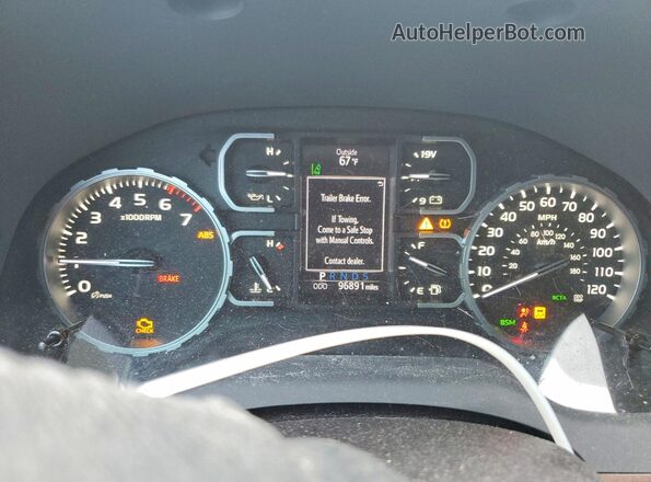 5TFHY5F11KX797555 2019 TOYOTA TUNDRA Gray Vista del cuadro de instrumentos