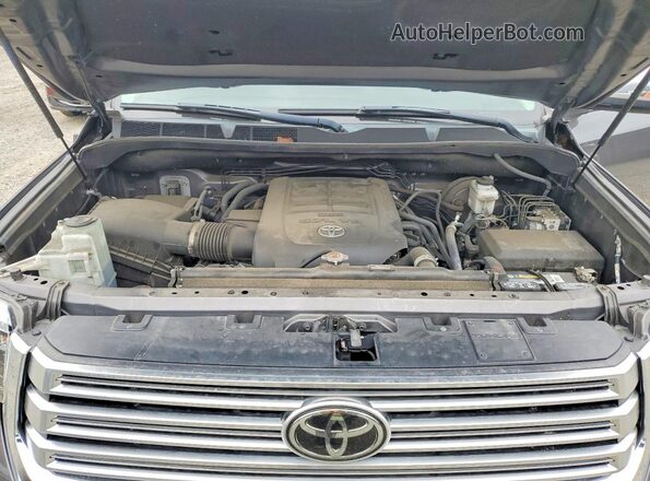 5TFHY5F16JX760144 2018 TOYOTA TUNDRA Gray Вид задньої частини салону