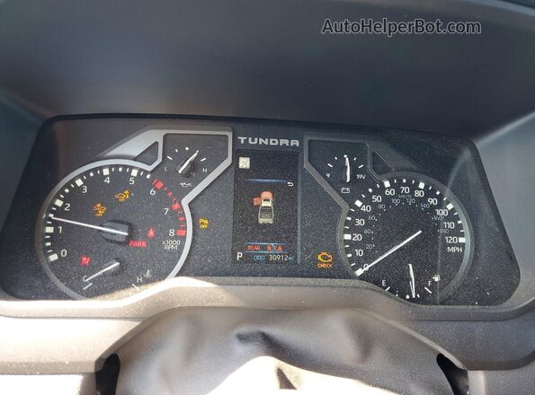 5TFJA5DA1PX091248 2023 TOYOTA TUNDRA Blue Instrument cluster view