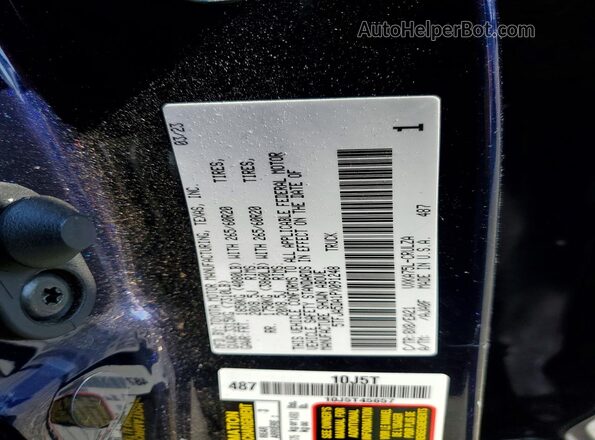 5TFJA5DA1PX091248 2023 TOYOTA TUNDRA Blue VIN sticker view