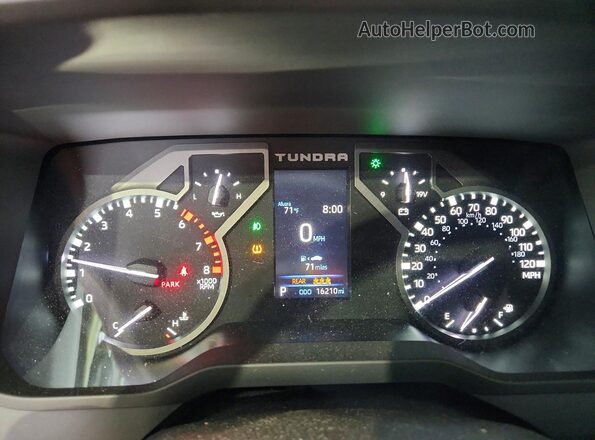 5TFJA5DB6NX025123 2022 TOYOTA TUNDRA Gray ხელსაწყოთა პანელის ხედი