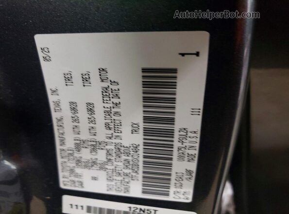 5TFJA5DBXSX314842 2025 TOYOTA TUNDRA Gray Vista del compartimento del motor