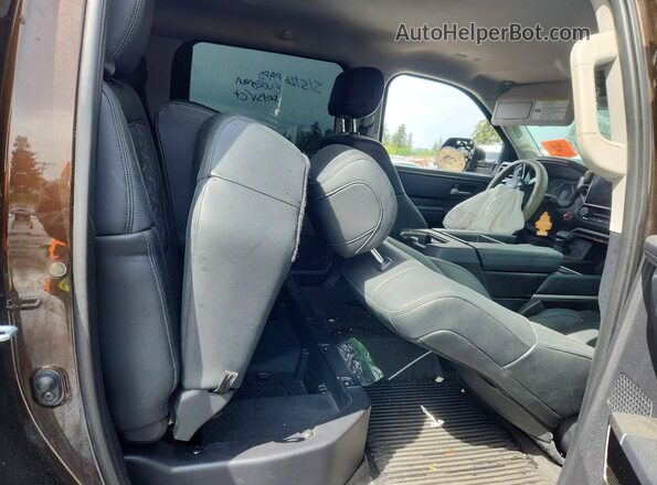 5TFJA5EC6NX001234 2022 TOYOTA TUNDRA Brown Rear seats view