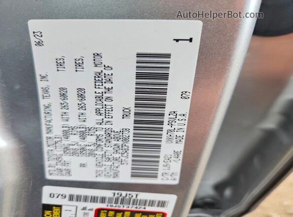 5TFJC5AB3PX002738 2023 TOYOTA TUNDRA Серебряный Вид подкапотного пространства