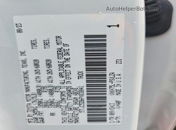 5TFJC5DB6PX038841 2023 TOYOTA TUNDRA Белый Вид подкапотного пространства