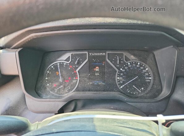 5TFKB5DA6NX046160 2022 TOYOTA TUNDRA White Vista del cuadro de instrumentos