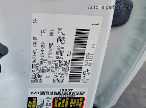 5TFKB5DB5SX274090 2025 TOYOTA TUNDRA White Vista del compartimento del motor