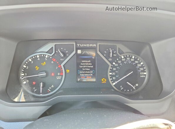 5TFLA5AB3NX009801 2022 TOYOTA TUNDRA Charcoal Вид щитка приладів