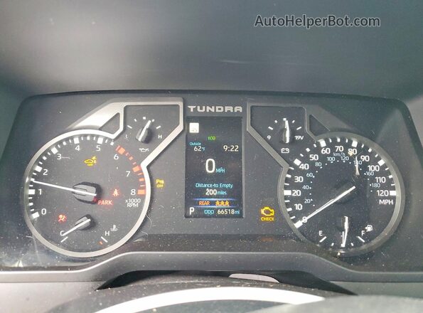 5TFLA5AB5NX010271 2022 TOYOTA TUNDRA Silver Vista del cuadro de instrumentos