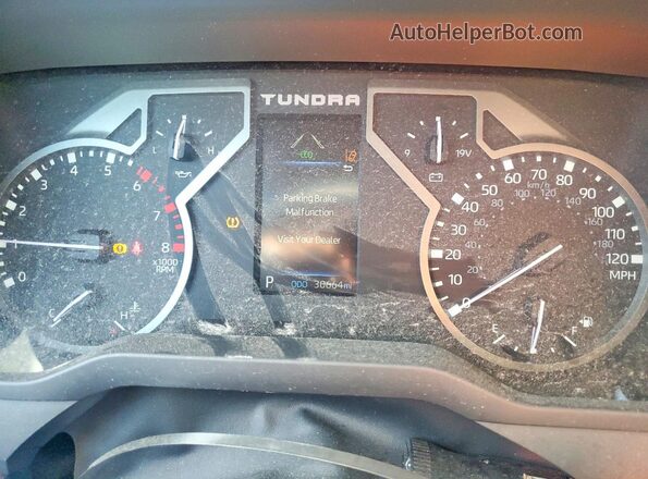 5TFLA5AB5PX020303 2023 TOYOTA TUNDRA White Вид щитка приладів