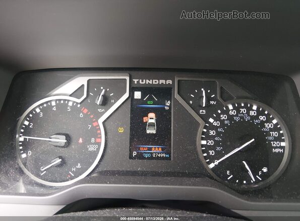 5TFLA5ABXNX015305 2022 TOYOTA TUNDRA White უკანა სავარძლების ხედი