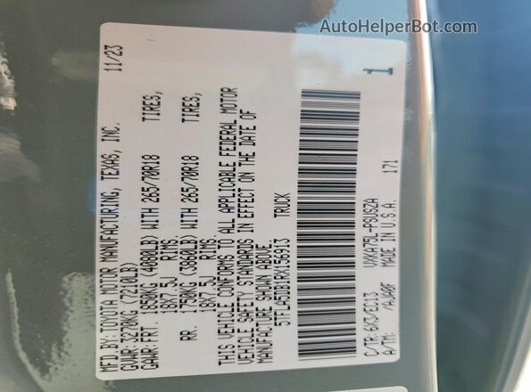 5TFLA5DB1RX156913 2024 TOYOTA TUNDRA Gray ძრავის განყოფილების ხედი