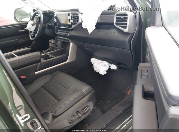 5TFLA5GD5NX001322 2022 TOYOTA TUNDRA Green Widok wnętrza z przodu