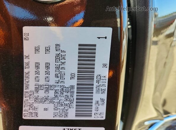 5TFMA5EC4NX007000 2022 TOYOTA TUNDRA Brown Widok komory silnika