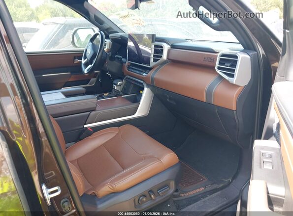 5TFMC5BC2RX001197 2024 TOYOTA TUNDRA HYBRID Brown Widok wnętrza z przodu