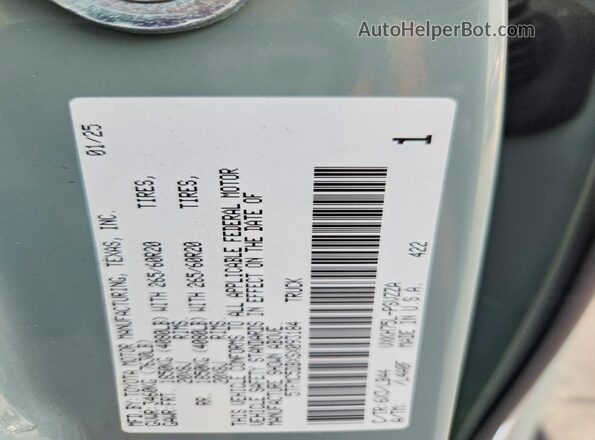 5TFMC5DBXSX093184 2025 TOYOTA TUNDRA Бирюзовый Вид наклейки с VIN-кодом