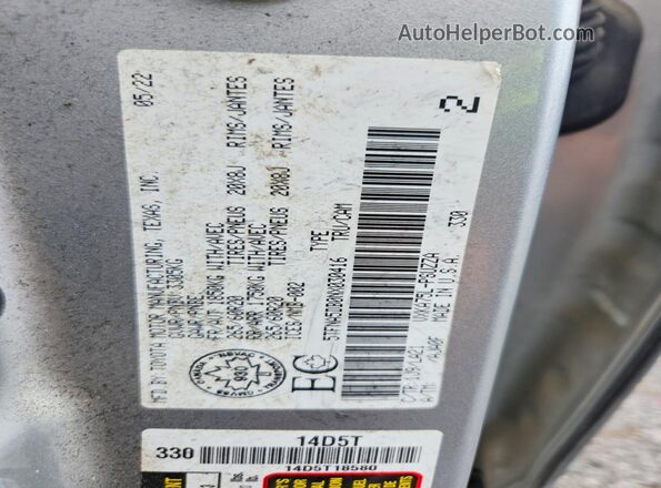 5TFNA5DB0NX030416 2022 TOYOTA TUNDRA Серебряный Вид подкапотного пространства
