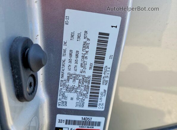 5TFNA5DB0PX086391 2023 TOYOTA TUNDRA Silver Вид підкапотного простору