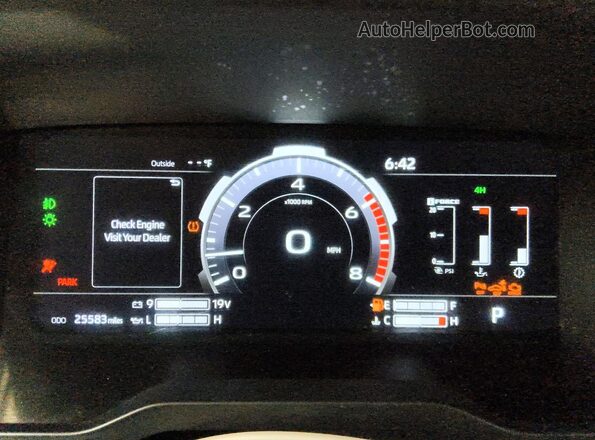 5TFNA5DB0SX326306 2025 TOYOTA TUNDRA Green Instrument cluster view