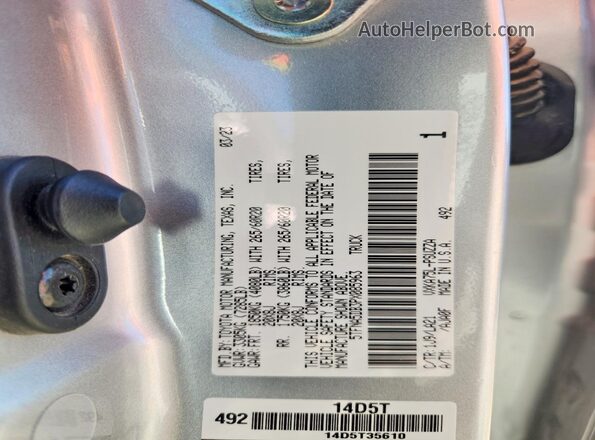 5TFNA5DB3PX085963 2023 TOYOTA TUNDRA Silver Շարժիչի բաժամունքի տեսք