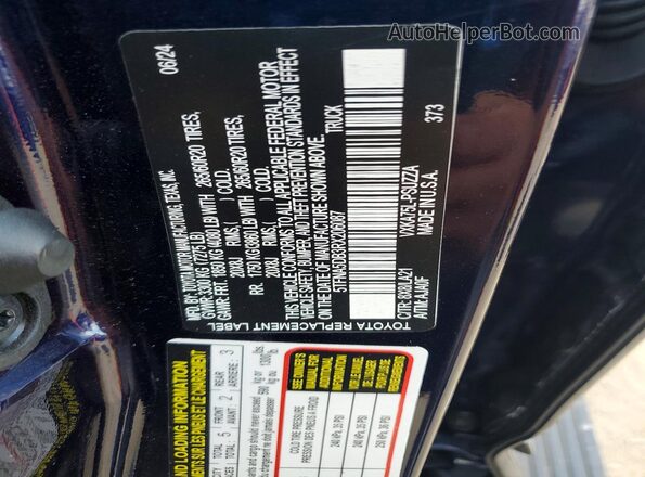 5TFNA5DB3RX206087 2024 TOYOTA TUNDRA Blue Vista del compartimento del motor