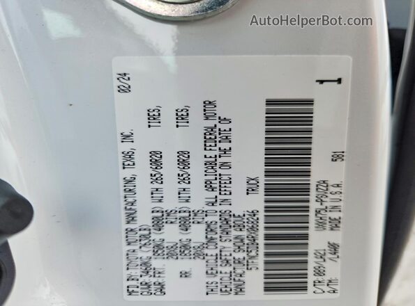 5TFNC5DB4RX068246 2024 TOYOTA TUNDRA Белый Вид наклейки с VIN-кодом