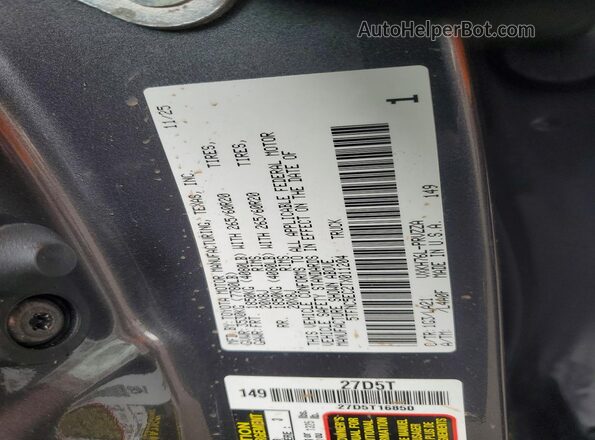 5TFNC5EC2TX011204 2026 TOYOTA TUNDRA Gray VIN կոդի պիտակի տեսք