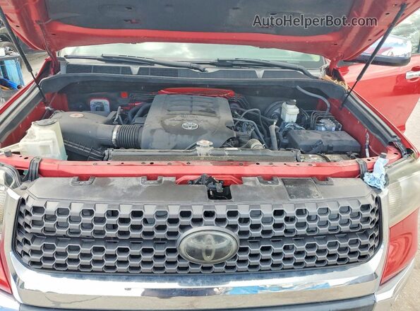 5TFRM5F11JX126062 2018 TOYOTA TUNDRA Red Սալոնի հետևի տեսք