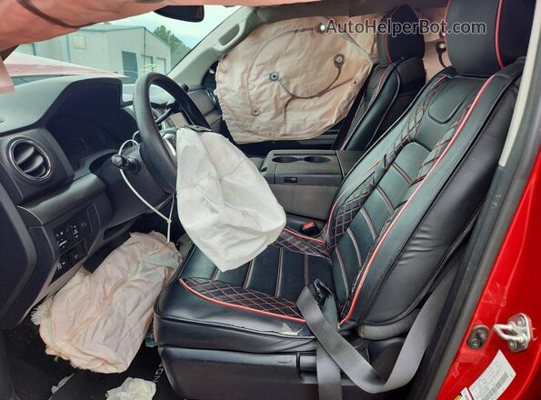 5TFRM5F13KX135959 2019 TOYOTA TUNDRA Красный Вид салона спереди