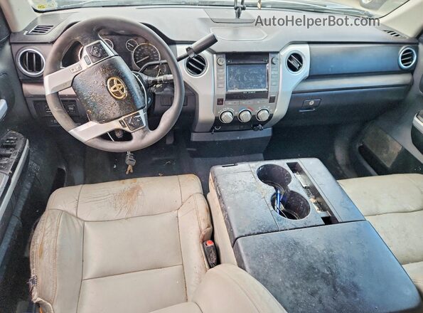 5TFRM5F18HX120382 2017 TOYOTA TUNDRA Gray წინა პანელის ხედი