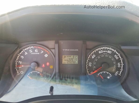 5TFRX5GN2HX085301 2017 TOYOTA TACOMA White Widok zestawu wskaźników