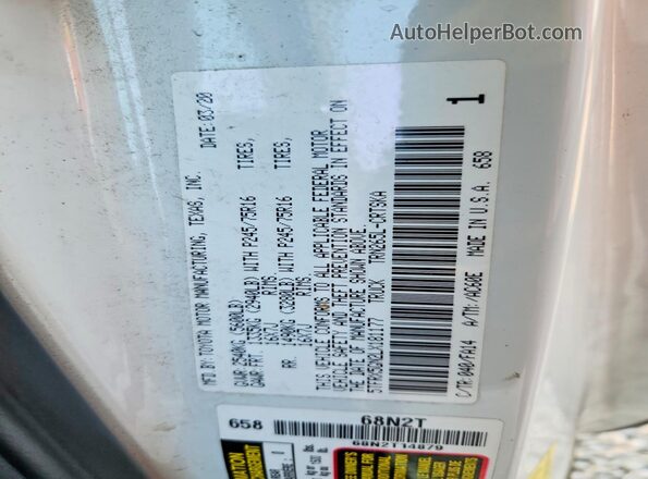 5TFRX5GN2LX181177 2020 TOYOTA TACOMA White Engine compartment view