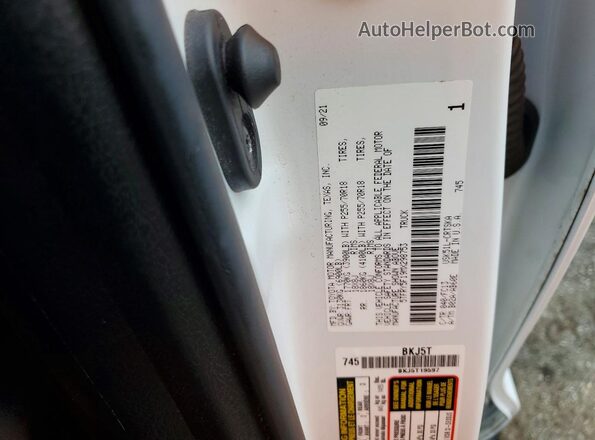 5TFRY5F19MX298753 2021 TOYOTA TUNDRA White Вид підкапотного простору