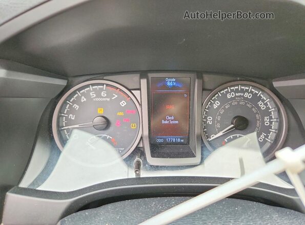 5TFSZ5AN0GX044278 2016 TOYOTA TACOMA Charcoal Instrument cluster view