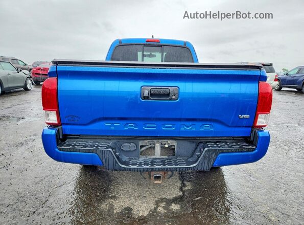 5TFSZ5ANXHX047514 2017 TOYOTA TACOMA Blue Rear view