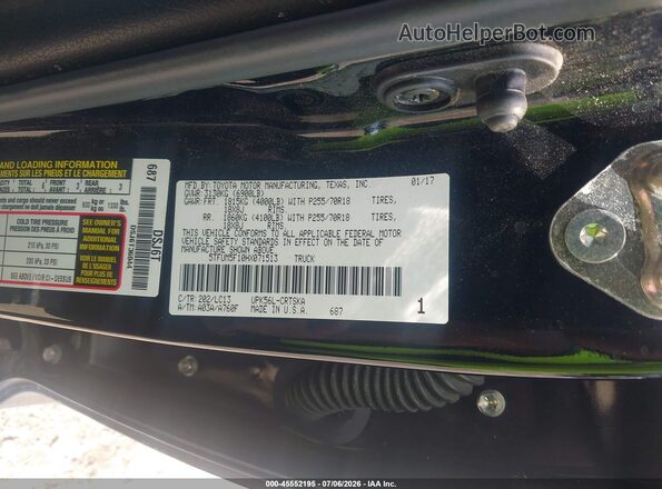 5TFUM5F10HX071513 2017 TOYOTA TUNDRA Black ძრავის განყოფილების ხედი