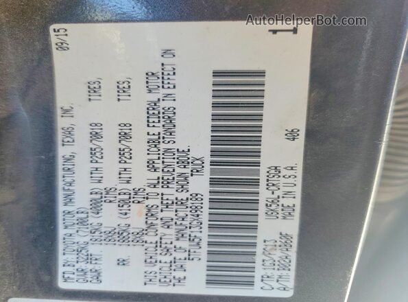 5TFUW5F13GX498189 2016 TOYOTA TUNDRA Silver Vista del compartimento del motor