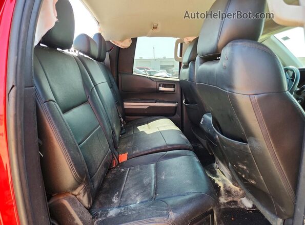 5TFUW5F13KX807734 2019 TOYOTA TUNDRA Red Rear seats view