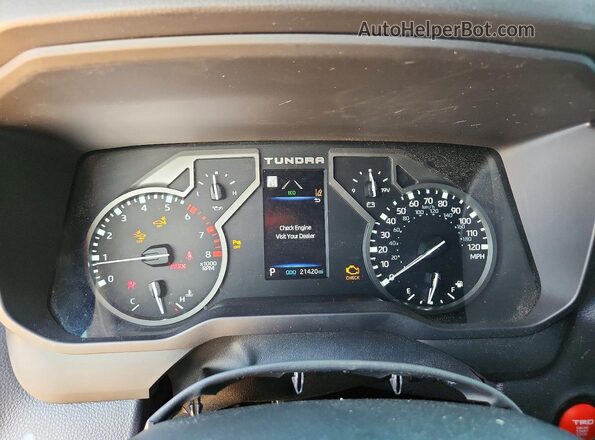 5TFWA5DBXSX256480 2025 TOYOTA TUNDRA Black ხელსაწყოთა პანელის ხედი