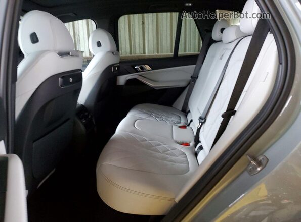 5UX13EU02R9U24290 2024 BMW X5 Gray Rear interior view