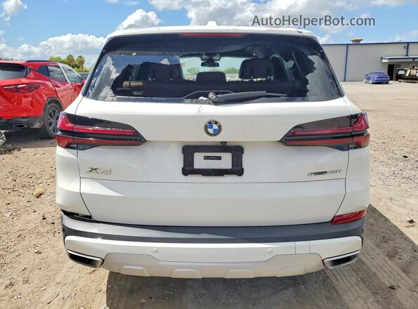 5UX13EU04R9W11580 2024 BMW X5 White Հետևի տեսք