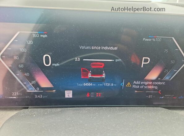5UX23EM06P9P83739 2023 BMW X7 Белый Вид щитка приборов