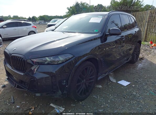 5UX23EU01R9S91171 2024 BMW X5 Black Առջևի ձախ երեք քառորդ տեսարան