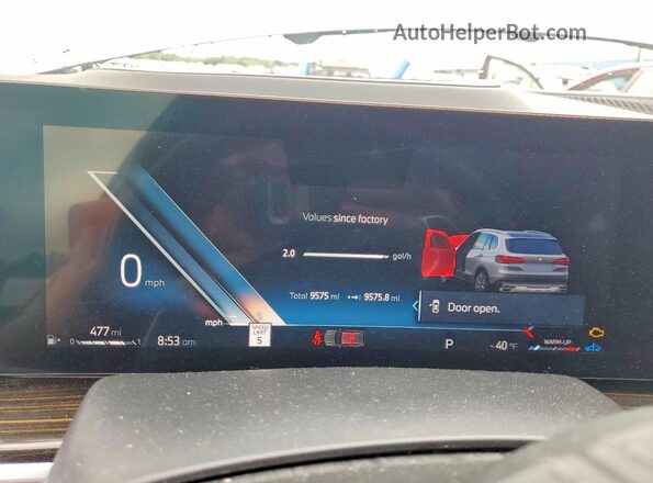 5UX23EU02S9X56191 2025 BMW X5 Silver ხელსაწყოთა პანელის ხედი
