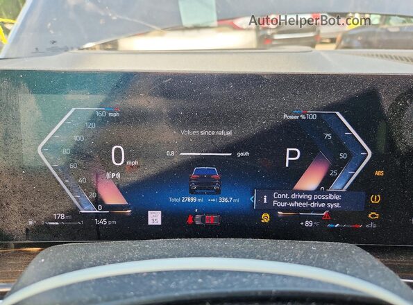 5UX23EU05S9Z30013 2025 BMW X5 Black Instrument cluster view
