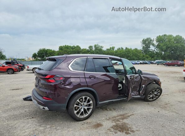 5UX23EU06S9Y13363 2025 BMW X5 Maroon Rear right