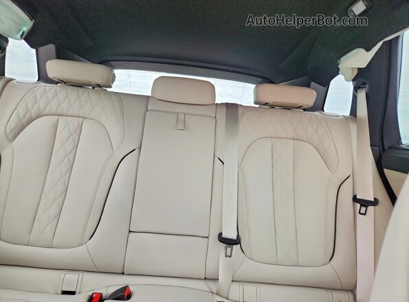 5UX23EU06S9Y13363 2025 BMW X5 Maroon Rear seats view