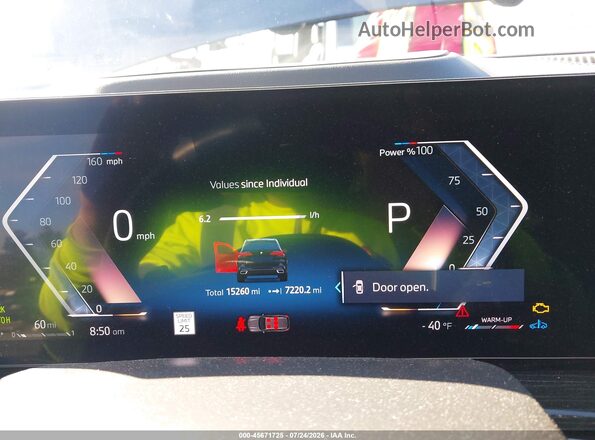 5UX23EU09T9269037 2026 BMW X5 Blue Vista de los asientos traseros